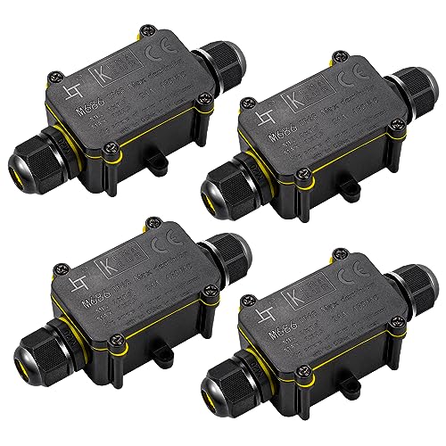 2-fach Kabel-Verbindungsbox inkl. Schnellverbinder IP68 2-Wege Abzweigdose Verbindungsdose Anschlussdose Stromverteiler Wasserdicht Klemmdose Außenverteilerdose für Kabeldurchmesser Ø4mm-12mm,4 Stück 2-fach Kabel-Verbindungsbox inkl. Schnellverbinder IP68 2-Wege Abzweigdose Verbindungsdose Anschlussdose Stromverteiler Wasserdicht Klemmdose Außenverteilerdose für Kabeldurchmesser Ø4mm-12mm,4 Stück von Gredstar