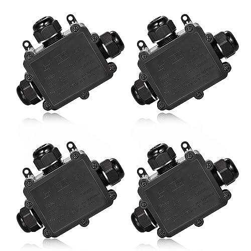 3-fach Kabel-Verbindungsbox inkl. Schnellverbinder IP68 3-Wege Abzweigdose Verbindungsdose Anschlussdose Stromverteiler Wasserdicht Klemmdose Außenverteilerdose für Kabeldurchmesser Ø4mm-14mm,4 Stück 3-fach Kabel-Verbindungsbox inkl. Schnellverbinder IP68 3-Wege Abzweigdose Verbindungsdose Anschlussdose Stromverteiler Wasserdicht Klemmdose Außenverteilerdose für Kabeldurchmesser Ø4mm-14mm,4 Stück von Gredstar