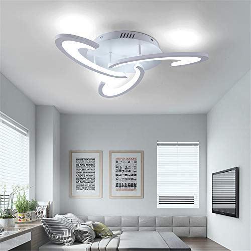 GreeLustr LED Deckenleuchte Leuchte, Moderne Deckenlampe 30W Acryl Weiß Kronleuchter Lackierte Metallrahmen Kaltes Hängeleuchte für Zuhause Wohnzimmer Küche Schlafzimmer Korridor(3 Köpfe Cool White) GreeLustr LED Deckenleuchte Leuchte, Moderne Deckenlampe 30W Acryl Weiß Kronleuchter Lackierte Metallrahmen Kaltes Hängeleuchte für Zuhause Wohnzimmer Küche Schlafzimmer Korridor(3 Köpfe Cool White) von GreeLustr
