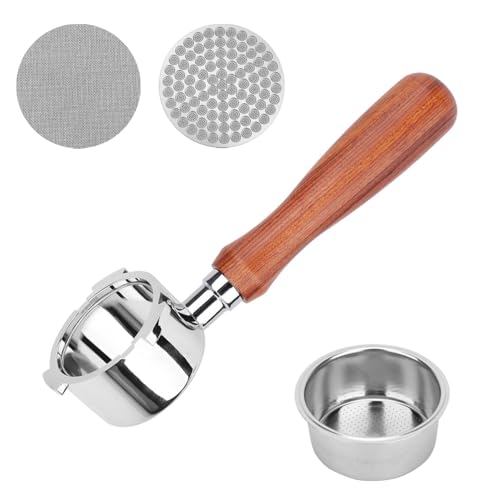 Siebträger ohne Boden, 51 mm, mit 2 Pucksieb, kompatibel mit DeLonghi EC680/EC685/EC785/EC820/EC850/EC860 Smeg – Siebträger ohne Boden mit Edelstahl-Filterkorb, Massivholzgriff Siebträger ohne Boden, 51 mm, mit 2 Pucksieb, kompatibel mit DeLonghi EC680/EC685/EC785/EC820/EC850/EC860 Smeg – Siebträger ohne Boden mit Edelstahl-Filterkorb, Massivholzgriff von GreeSuit