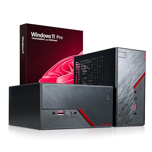 Greed® Nano Plus - High End Mini PC mit AMD Ryzen 5 4600G - Silent Multimedia Computer + Micro Desktop Rechner für Büro & Office mit 4,2 GHZ - 16GB DDR4 RAM - 512GB SSD - USB 3.2 - WLAN + Win 11 Pro von Greed