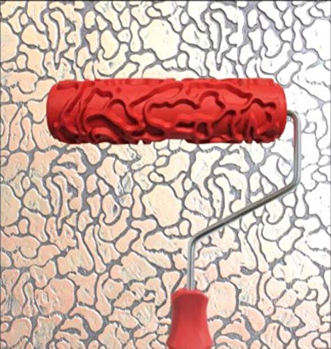 Greek Art 17,8 cm DIY Gemusterte Farbwalze Dekorative Gummiwalze Dekorative Kunstwalze Texturrolle mit Kunststoffgriff – mehr als 300 Muster (Muster AE1) von Greek Art