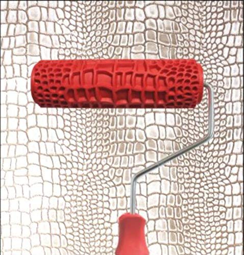 Greek Art 17,8 cm DIY Gemusterte Farbwalze Dekorative Gummiwalze Dekorative Kunstwalze Texturrolle mit Kunststoffgriff – mehr als 300 Muster (Muster AE4) von Greek Art