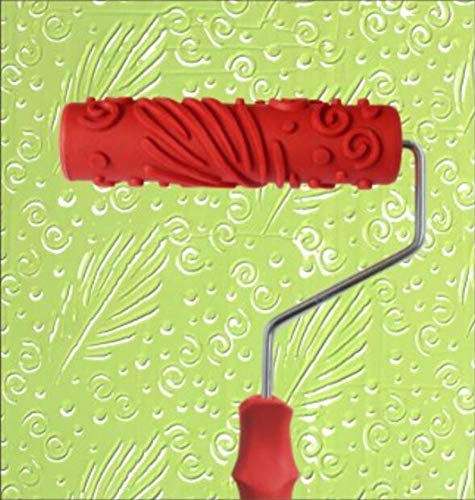 Griechische Kunst Gemusterter Farbwalze, dekorativer Gummi-Roller mit Kunststoffgriff, 17,8 cm 7 Inch Pattern AD6 von Greek Art
