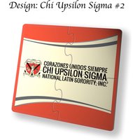 Chi Upsilon Sigma Getränke Puzzle Untersetzer Quadrat | Set Von 4 von GreekLifeStore