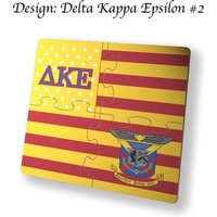 Delta Kappa Epsilon Getränke Puzzle Untersetzer Quadrat | Set Von 4 von GreekLifeStore