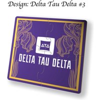 Delta Tau Puzzle Untersetzer Square | 4Er Set von GreekLifeStore