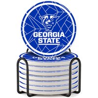 Georgia State University Absorbent Keramik Untersetzer Mit Halter | Set Von 8 von GreekLifeStore