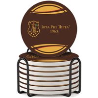 Iota Phi Theta Absorbent Keramik Untersetzer Mit Halter | Set Von 8 von GreekLifeStore