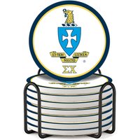 Sigma Chi Saugkeramik Untersetzer Mit Halter | 8Er Set von GreekLifeStore