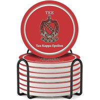 Tau Kappa Epsilon Absorbent Keramik Untersetzer Mit Halter | Set Von 8 von GreekLifeStore