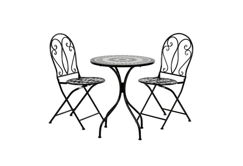 Greemotion Balkonset Mosaik, Balkonmöbel, Terassen-Set, 3 tlg. Balkonmöbel-Set von Greemotion