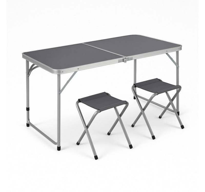 Greemotion Campingtisch [Faro] Klapptisch Reisetisch klappbar mit 4er Set Stühlen (1x Campingtisch, 4x Stühle), ultraleicht & faltbar (120x60x70 cm) von Greemotion