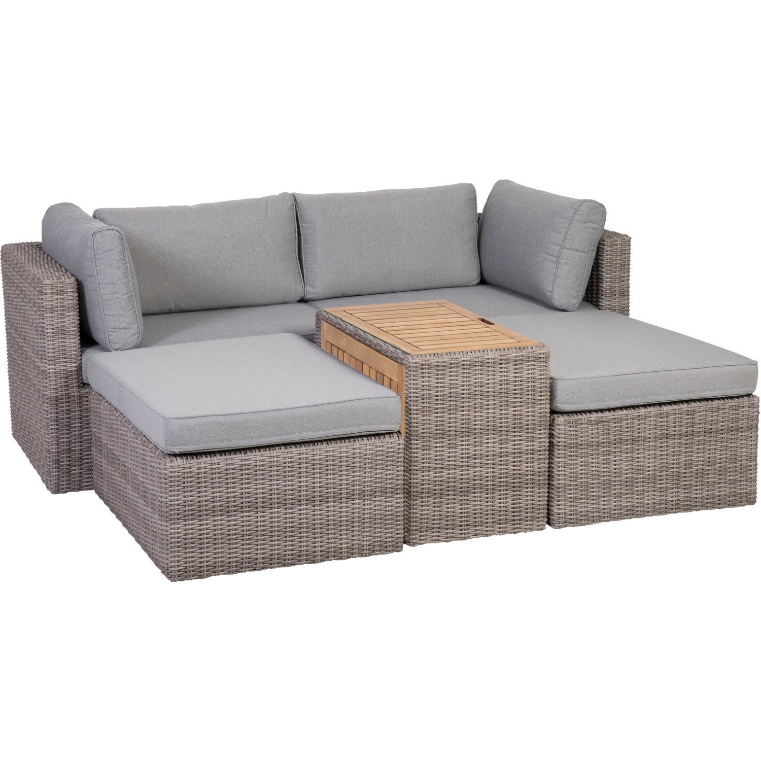 Greemotion Lounge-Set Olea Wood Aluminium Grau 5-tlg. von greemotion