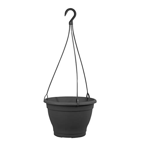 greemotion Blumenampel Lea, Kunststoff-Hängeblumentopf in Anthrazit, Ø 25 cm von Greemotion