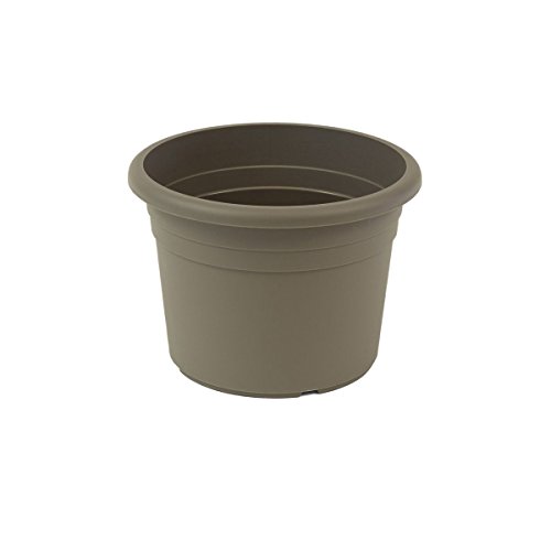 greemotion Pflanzkübel Fiona, UV-Beständiger Blumentopf aus Kunststoff, Pflanzgefäß mit Bodenlöchern, Volumen ca. 18 l, ca. Ø 40 x H 26 cm von Greemotion