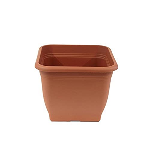 greemotion Pflanzkübel Pia Terrakotta - Blumentopf 33x33cm - 14,5L Blumenkübel eckig - Übertopf UV-beständiger Kunststoff - Pflanztopf frostsicher - Pflanzgefäß mit Bodenlöchern - Pflanzen-Zubehör von Greemotion