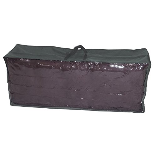 greemotion Schutzhülle für Garten-Kissen - Tragetasche Gartenpolster Grau - Aufbewahrungstasche für Gartenkissen aus Polyester - Hülle Loungekissen 125x50x32 cm von Greemotion