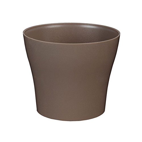 greemotion Übertopf Tulipan ca. 15 cm, Blumentopf in Taupe, Pflanzkübel aus Kunststoff, Blumenkübel Rund für Innen & Außen, Pflanztopf Balkon & Terrasse, Pflanzgefäß Garten, Pflanzen-Zubehör von Greemotion