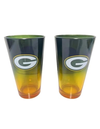 Green Bay Packers NFL Pint Gläser Glas Set 2er-Set 475 ml von Green Bay Packers