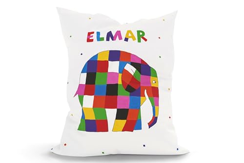 Green Bean Kinder Sitzsack Elmar Elefant 100x135cm mit 270 Liter hochwertiger EPS Perlen Füllung und waschbarem Motiv Wechsel-Bezug aus 100% Baumwoll - Riesensitzsack Bean Bag Sitzkissen von Green Bean