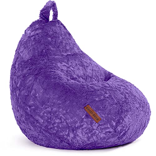 Green Bean Plüsch Sitzsack 45x45x60cm - Indoor Sitzkissen mit 120L EPS Perlen Füllung Kuschelig Waschbar - Bean Bag Bodenkissen Lounge Chair Sitzhocker - Lila von Green Bean