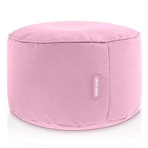 Green Bean Sitzsack-Hocker 45x25cm mit EPS-Perlen Füllung - Fußhocker Fußkissen Sitz-Pouf für Sitzsäcke - Bodenkissen für Kinder und Erwachsene - Fußablage Sitzkissen Sitzhocker Rosa von Green Bean