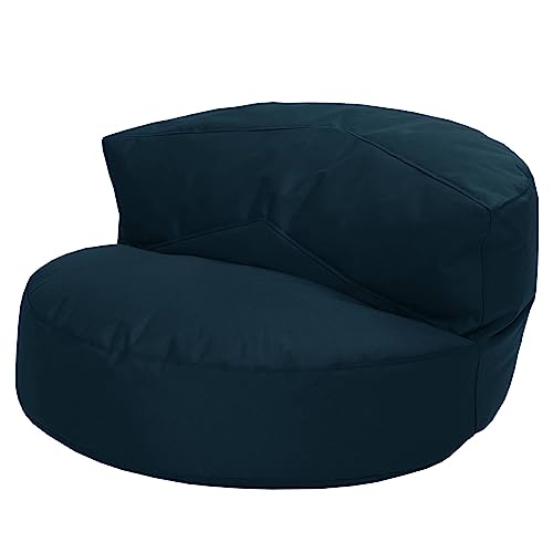 Green Bean© Sitzsack Sofa mit Füllmaterial | Lounge im Sitzsack-Design 90 x 50 cm mit ergonomischer Rückenlehne & waschbarem Bezug | Indoor und Outdoor geeignet in Dunkelblau von Green Bean