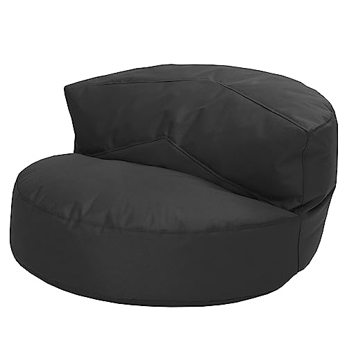 Green Bean© Sitzsack Sofa mit Füllmaterial | Lounge im Sitzsack-Design 90 x 50 cm mit ergonomischer Rückenlehne & waschbarem Bezug | Indoor und Outdoor geeignet in Dunkelgrau von Green Bean
