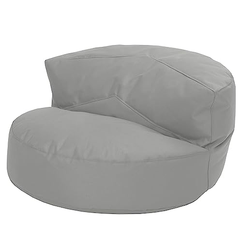 Green Bean© Sitzsack Sofa mit Füllmaterial | Lounge im Sitzsack-Design 90 x 50 cm mit ergonomischer Rückenlehne & waschbarem Bezug | Indoor und Outdoor geeignet in Hellgrau von Green Bean