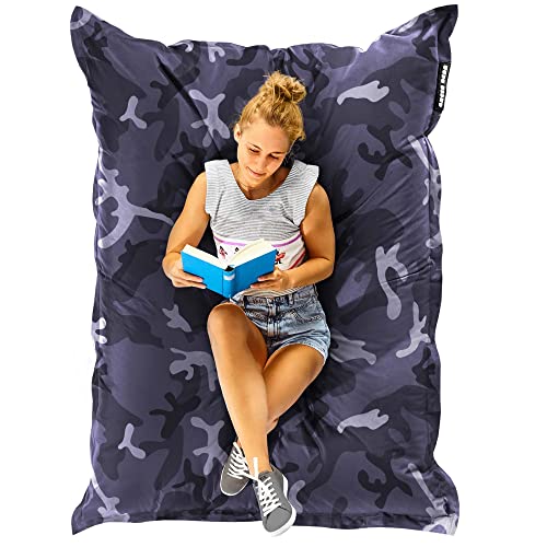 Green Bean Sitzsack XXL 140x180cm 380 Liter Kinder & Erwachsene Bean Bag EPS Perlen Füllung Riesensitzsack Groß Draußen Outdoor Liegekissen Waschbar Wetterfest Lounge Sitzkissen Bodenkissen Türkis von Green Bean