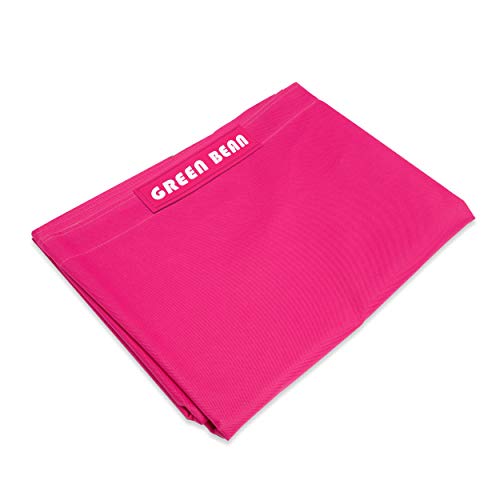 Green Bean Square XXL Riesensitzsackhülle 140x180 cm - PVC Bezug - Indoor und Outdoor Sitzsackhülle - Bean Bag Bezug - Sitzsackbezug ohne Füllung - Lounge Chair Hülle - abwaschbar - Pink von Green Bean