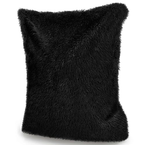 Green Bean XXL-Sitzsack Fellotpik mit Füllmaterial (EPS Perlen - 380 Liter) - Indoor Maße ca 180 x 140 cm - Bean Bag Sitzkissen Sitzpuff Sitzsessel Bodenkissen Lounge Schwarz von Green Bean