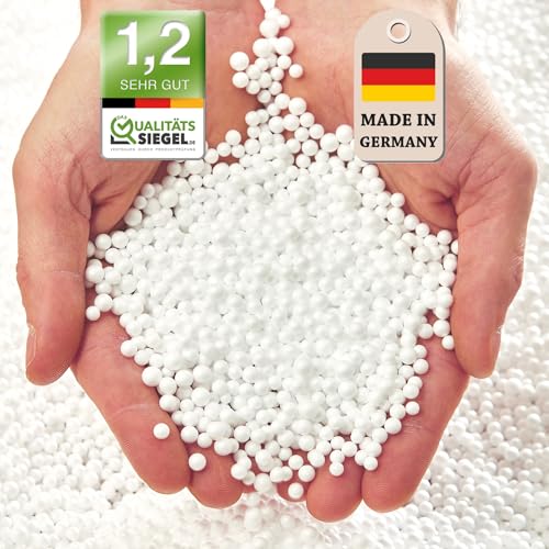 Green Bean 200 Liter Hochwertige EPS Perlen aus Deutscher Produktion für Sitzsack-Füllung | Styropor-Kügelchen Nachfüllpack Kissen-Füllung Stillkissen Styroporkugeln von Green Bean