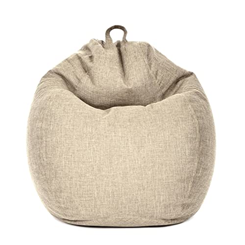 Green Bean© Indoor Sitzsack mit 200 Liter mit EPS-Perlen Füllung Kuschelig Weich Waschbar - Drinnen Stoff Bodenkissen Liegekissen Sitzkissen Lounge - Sand Creme von Green Bean