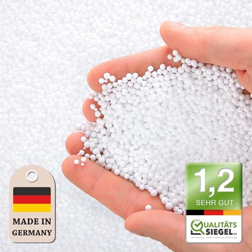 Green Bean 300 Liter Hochwertige Mikro-EPS Perlen 0,5-1 mm aus Deutscher Produktion für Sitzsack-Füllung | Styropor-Kügelchen Nachfüllpack Kissen-Füllung Mikroperlen Stillkissen von Green Bean