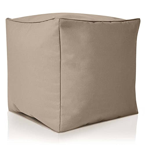 Green Bean Outdor Pouf-Hocker 40x40x40cm mit EPS-Perlen Füllung - Erweiterung & Addon für Sitzsäcke: Fußhocker Fußkissen - Bodenkissen Kinder & Erwachsene - Fußablage Sitzkissen Taupe Green Bean Outdor Pouf-Hocker 40x40x40cm mit EPS-Perlen Füllung - Erweiterung & Addon für Sitzsäcke: Fußhocker Fußkissen - Bodenkissen Kinder & Erwachsene - Fußablage Sitzkissen Taupe von Green Bean