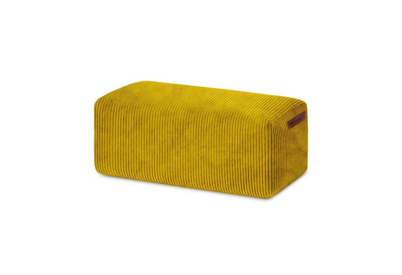 Green Bean Pouf Cube Max Cord (Indoor Sitzhocker Sitzkissen Fußhocker Relax-Sessel, 1-St., Made in Germany), die ideale Ergänzung zum Sitzsack von Green Bean