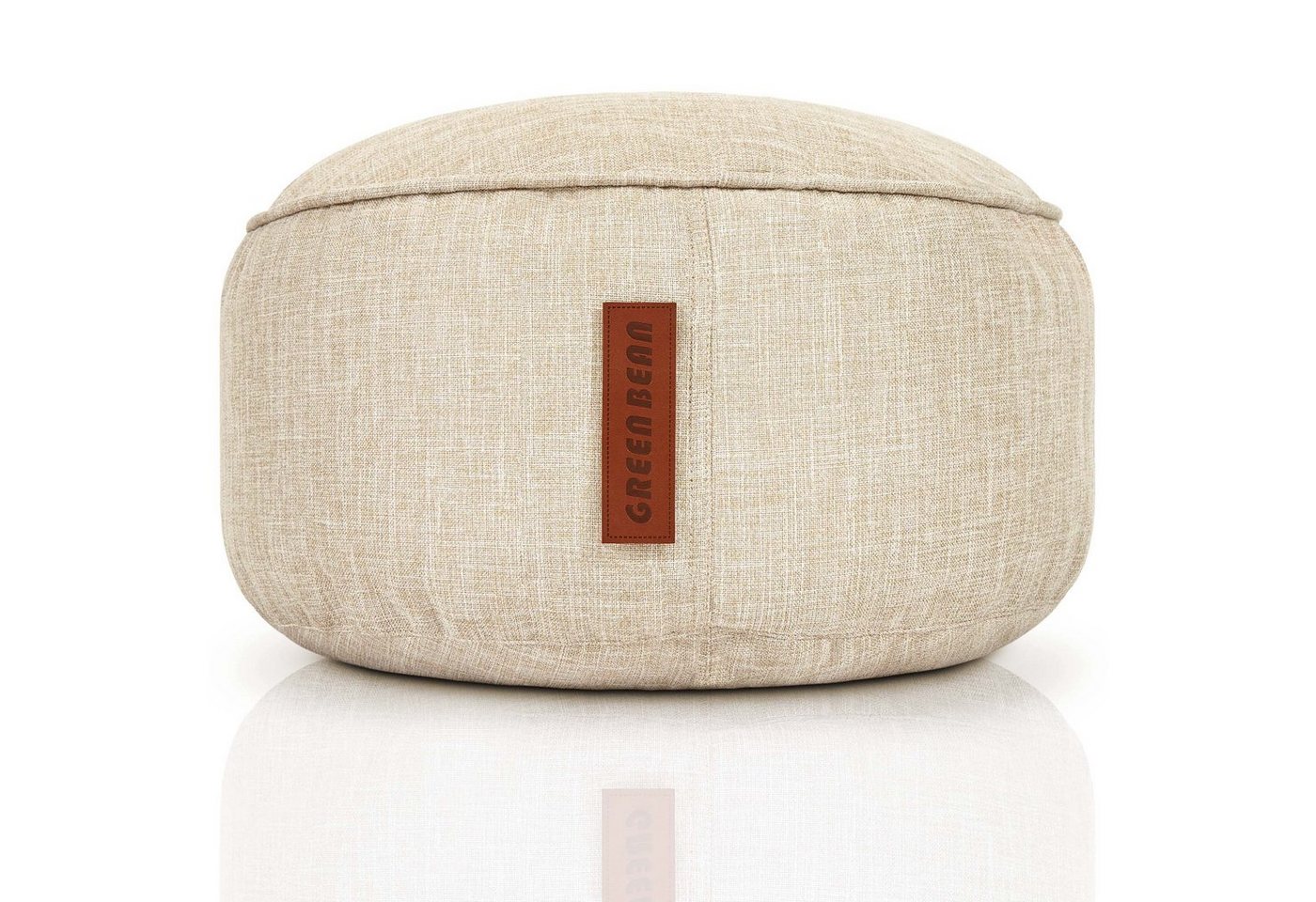 Green Bean Pouf Home-Linen Pouf (Sitzsack-Hocker 25x45cm mit EPS-Perlen Füllung -, Fußhocker Fußkissen Sitz-Pouf für Sitzsäcke), Bodenkissen für Kinder und Erwachsene - Sitzkissen Sitzhocker von Green Bean