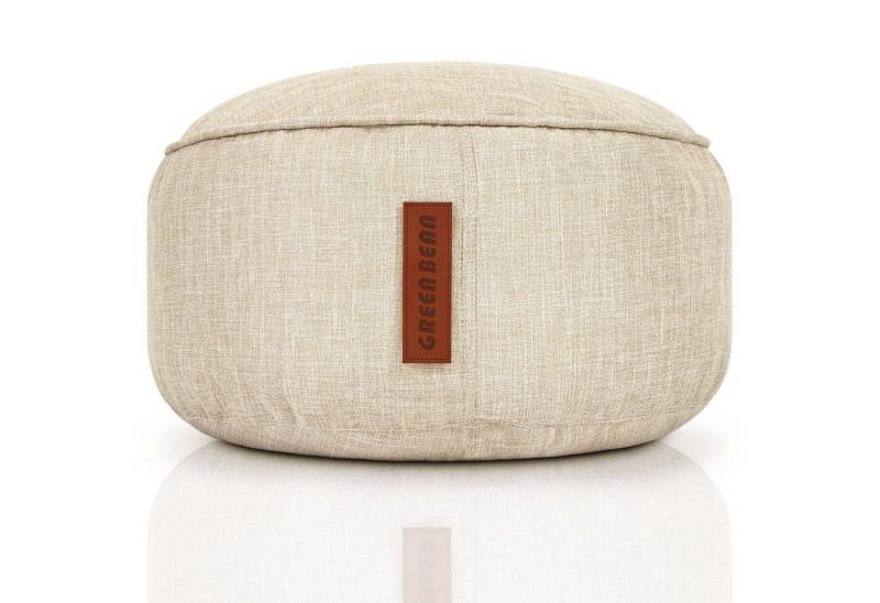 Green Bean Pouf Home-Linen Pouf (Sitzsack-Hocker 25x45cm mit EPS-Perlen Füllung -, Fußhocker Fußkissen Sitz-Pouf für Sitzsäcke), Bodenkissen für Kinder und Erwachsene - Sitzkissen Sitzhocker von Green Bean