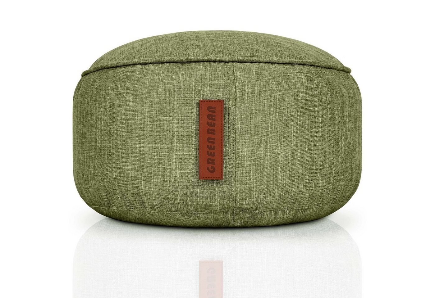 Green Bean Pouf Home-Linen Pouf (Sitzsack-Hocker 25x45cm mit EPS-Perlen Füllung -, Fußhocker Fußkissen Sitz-Pouf für Sitzsäcke), Bodenkissen für Kinder und Erwachsene - Sitzkissen Sitzhocker von Green Bean