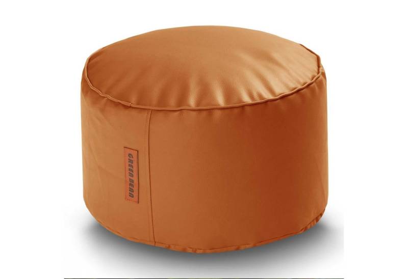 Green Bean Pouf runder Sitzpouf aus Kunstleder in 3 Farben (Indoor / Outdoor, abwaschbarer Oberfläche & EPS Perlen Füllung), Sitzwürfel Sitzkissen Hocker Sitzhocker von Green Bean