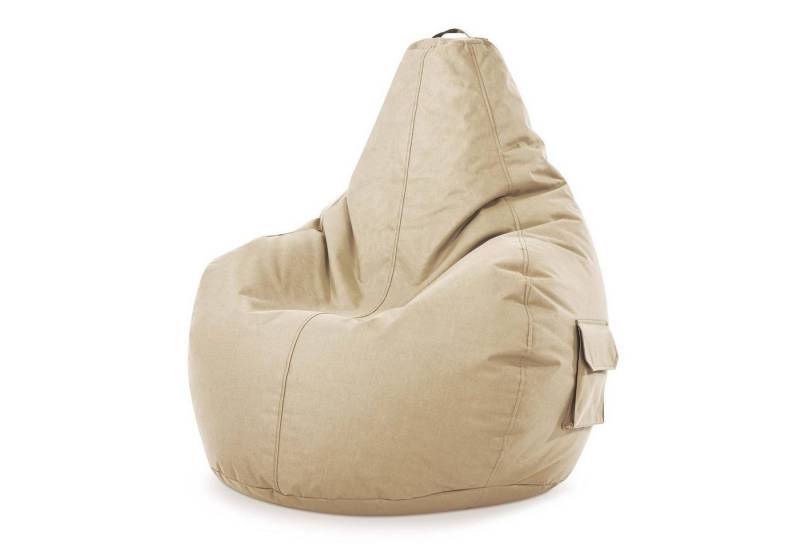 Green Bean Sitzsack Cozy (Sitzsack mit Rückenlehne 80x70x90cm - Gaming Chair mit 230L Füllung, Kuschelig Weich Waschbar), Bean Bag Bodenkissen Lounge Sitzhocker Relax-Sessel Gamer Gamingstuhl von Green Bean