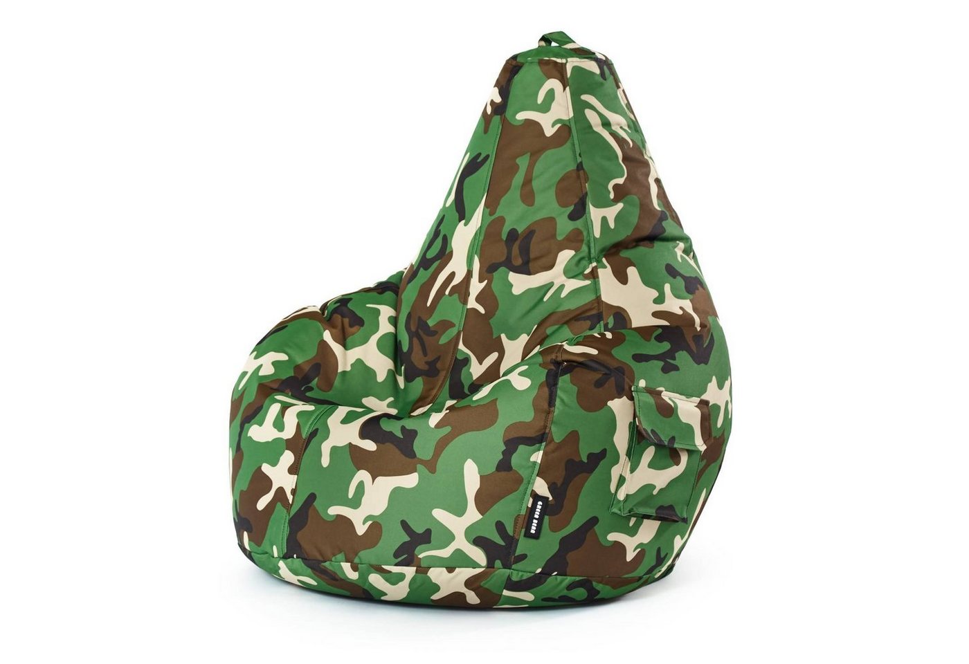 Green Bean Sitzsack Cozy (Sitzsack mit Rückenlehne 80x70x90cm - Gaming Chair mit 230L Füllung, Kuschelig Weich Waschbar), Bean Bag Bodenkissen Lounge Sitzhocker Relax-Sessel Gamer Gamingstuhl von Green Bean