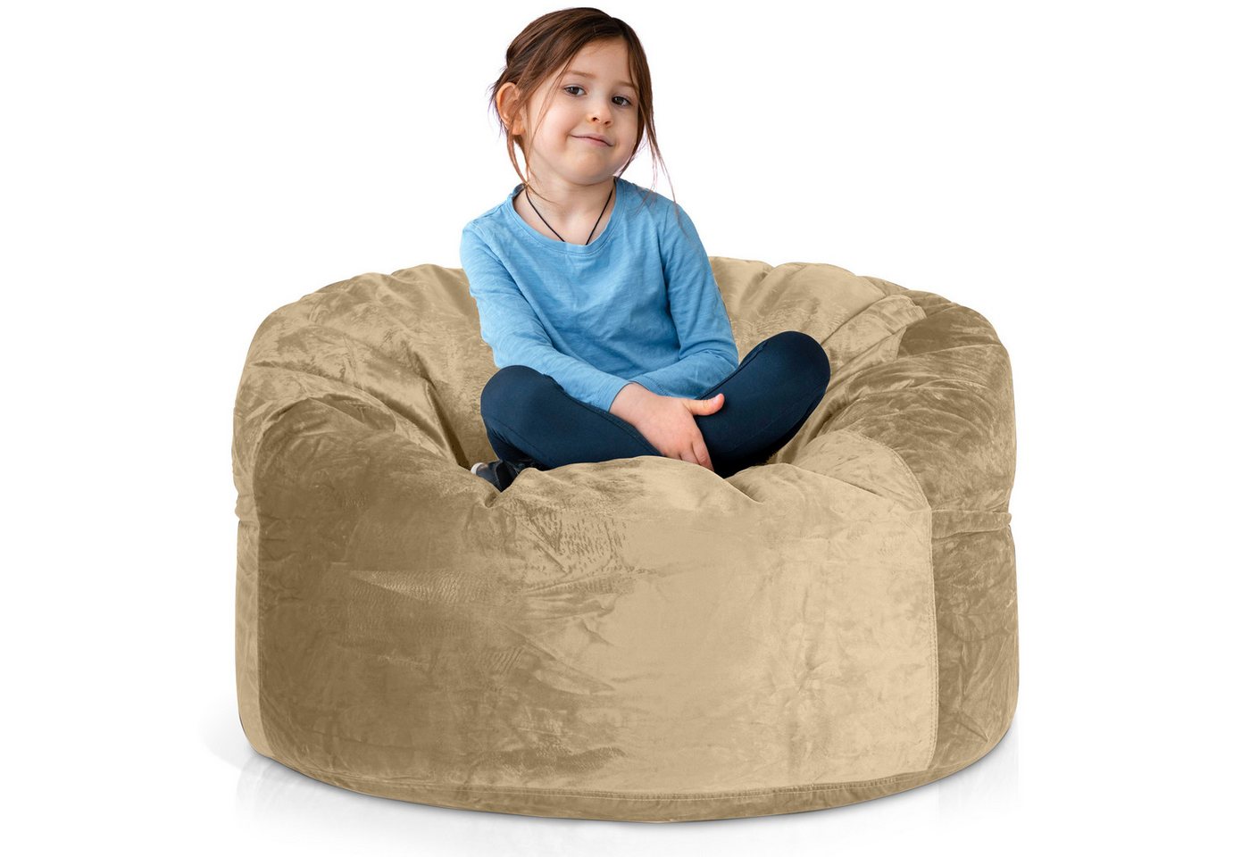 Green Bean Sitzsack Riesen-Sitzsack Jumbo XXL Velours (Riesensitzsack mit Memory-Schaum Flockenfüllung, Made in Germany - in 5 Größen (3ft - 7ft), Hülle abnehmbar mit Reißerschluss von Green Bean