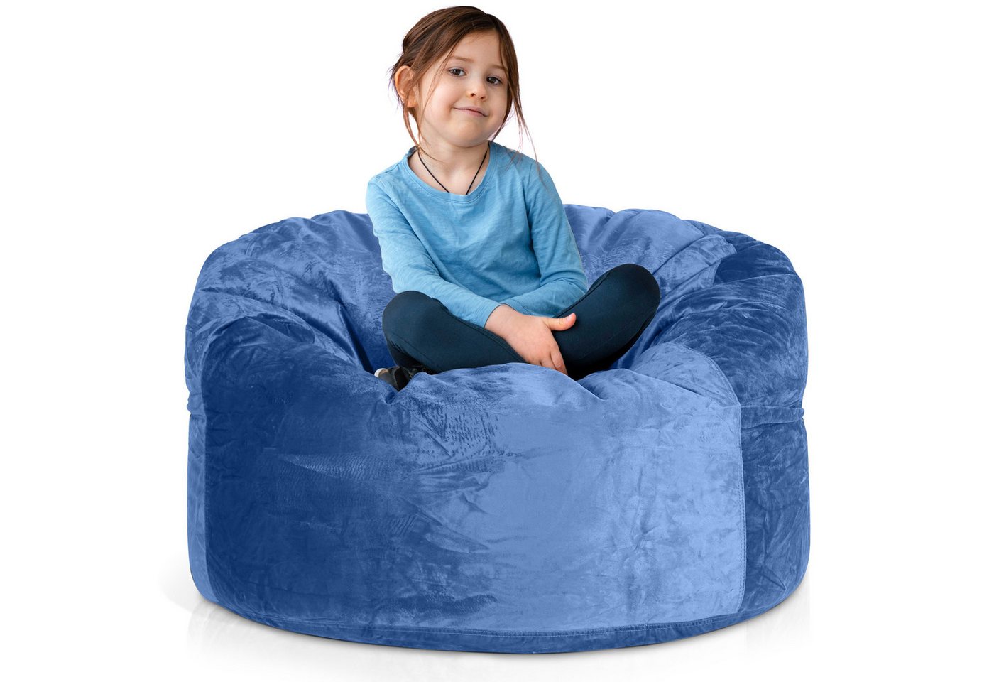 Green Bean Sitzsack Riesen-Sitzsack Jumbo XXL Velours (Riesensitzsack mit Memory-Schaum Flockenfüllung, Made in Germany - in 5 Größen (3ft - 7ft), Hülle abnehmbar mit Reißerschluss von Green Bean