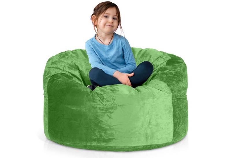 Green Bean Sitzsack Riesen-Sitzsack Jumbo XXL Velours (Riesensitzsack mit Memory-Schaum Flockenfüllung, Made in Germany - in 5 Größen (3ft - 7ft), Hülle abnehmbar mit Reißerschluss von Green Bean