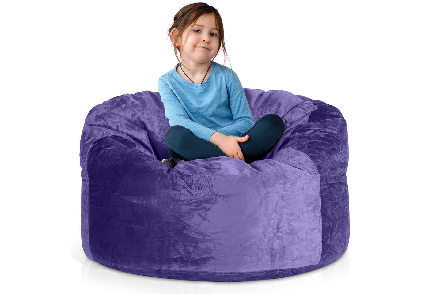 Green Bean Sitzsack Riesen-Sitzsack Jumbo XXL Velours (Riesensitzsack mit Memory-Schaum Flockenfüllung, Made in Germany - in 5 Größen (3ft - 7ft), Hülle abnehmbar mit Reißerschluss von Green Bean