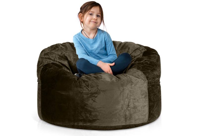Green Bean Sitzsack Riesen-Sitzsack Jumbo XXL Velours (Riesensitzsack mit Memory-Schaum Flockenfüllung, Made in Germany - in 5 Größen (3ft - 7ft), Hülle abnehmbar mit Reißerschluss von Green Bean