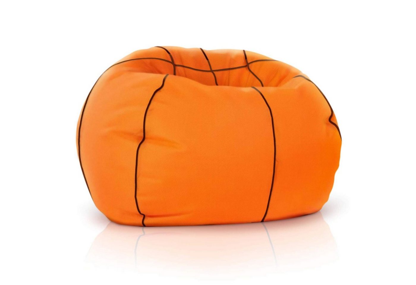 Green Bean Sitzsack Sport, Basketball Fußball oder American Football Sitzsack fertig befüllt mit EPS Perlen - Kinder & Erwachsene Bean Bag Riesensitzsack Liegekissen Lounge Chair Sitzkissen Waschbarer Bezug Gaming Sessel Orange von Green Bean